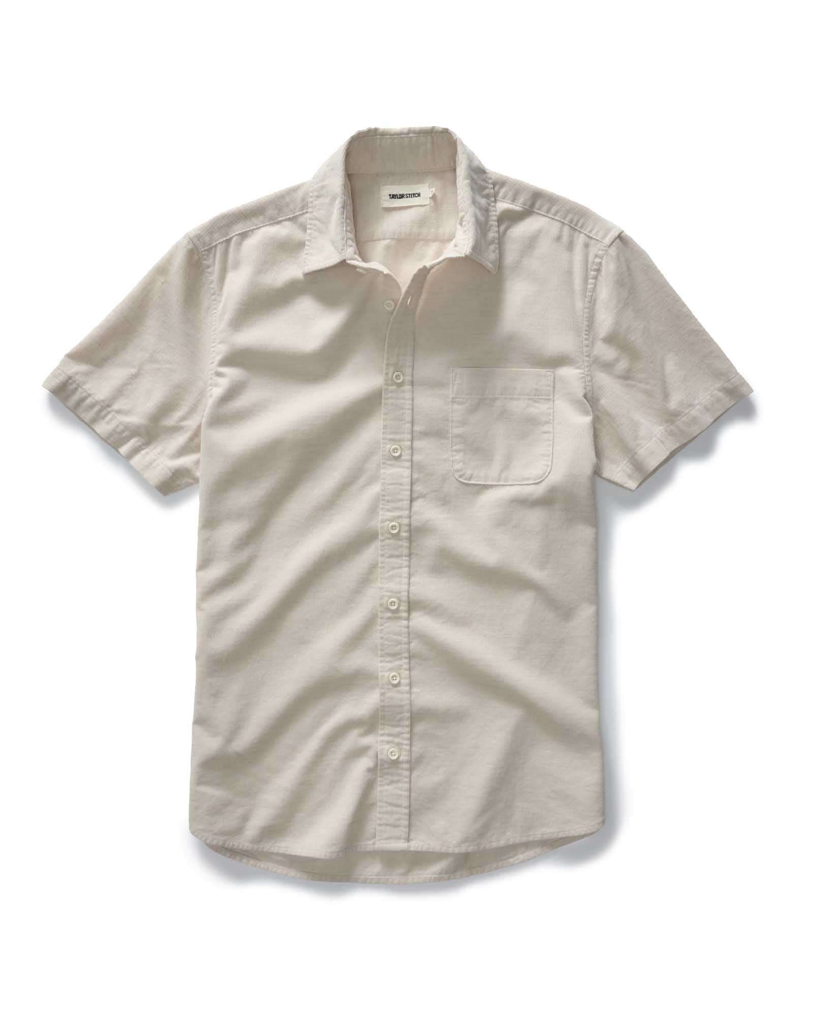 flaltay of The Short Sleeve California in Heather Oat Cord, Wovens by Taylor Stitch