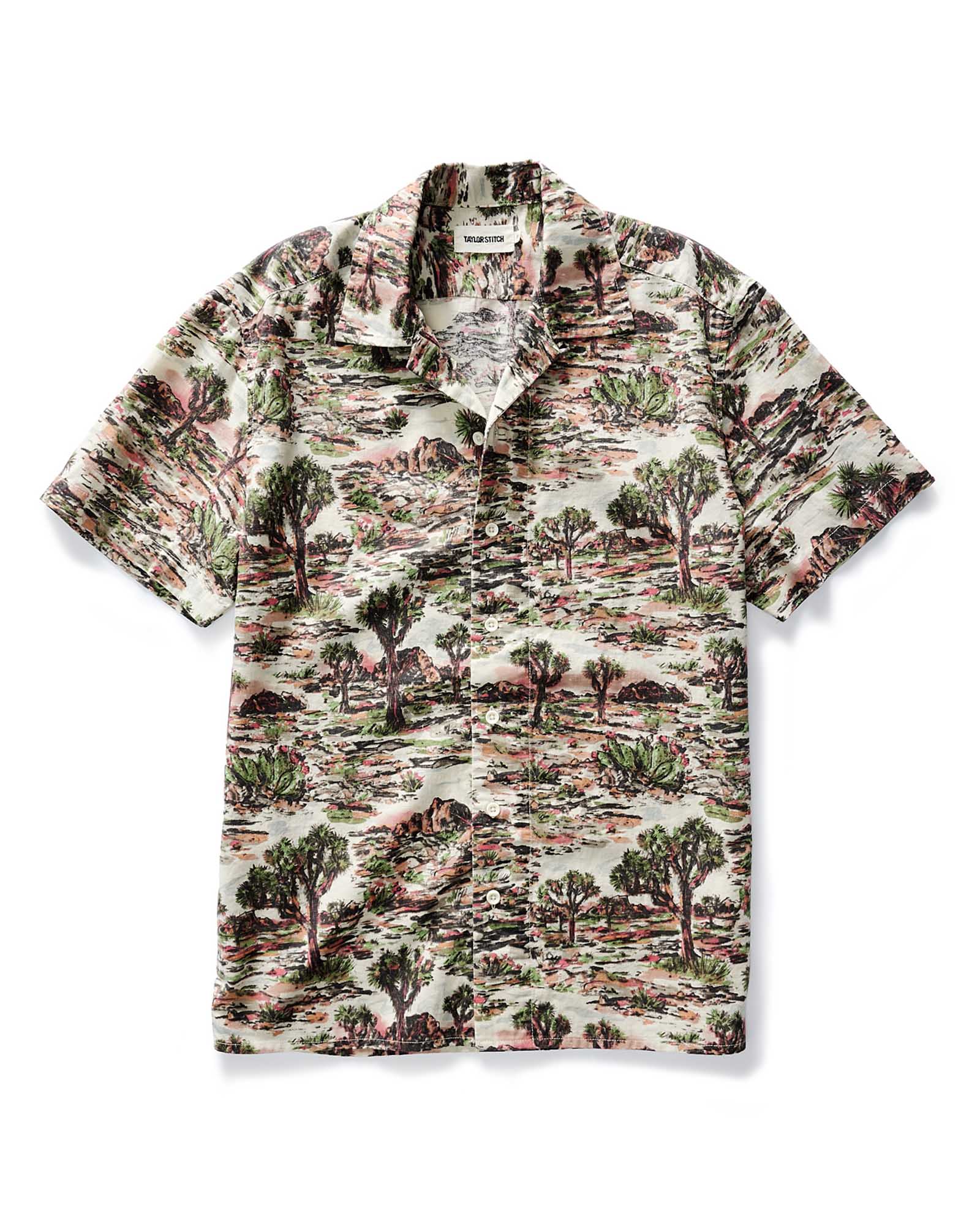 flatlay of The Davis Shirt in Desert Sunset, Wovens by Taylor Stitch