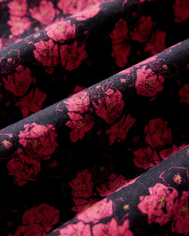 material shot of the fabric on The Hawthorne Shirt in Cactus Floral, Wovens by Taylor Stitch