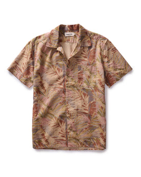 flatlay of The Hawthorne Shirt in Tea Desert Palm, Wovens by Taylor Stitch