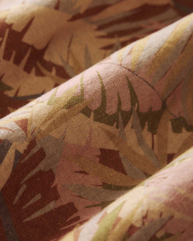 material shot of the fabric on The Hawthorne Shirt in Tea Desert Palm, Wovens by Taylor Stitch