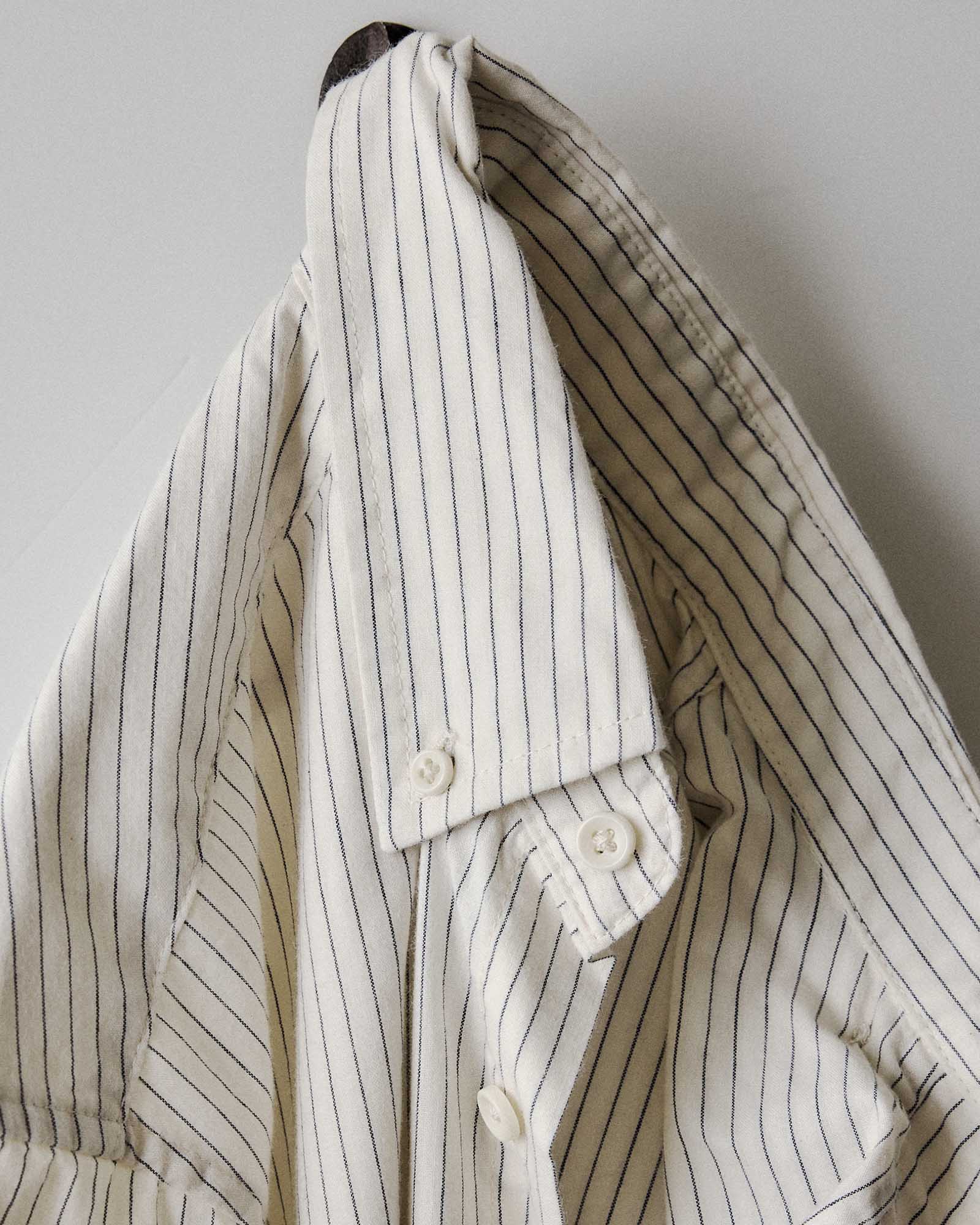editorial image of The Short Sleeve Jack in Indigo Stripe hanging, Wovens by Taylor Stitch