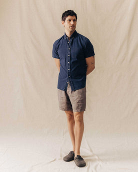 The Short Sleeve Jack in Rinsed Indigo Oxford