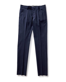 flatlay of The Stevens Trouser in Navy Linen Seersucker, Bottoms by Taylor Stitch