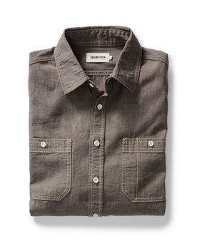 folded flatlay of The Utility Shirt in Soil Nep, Wovens by Taylor Stitch