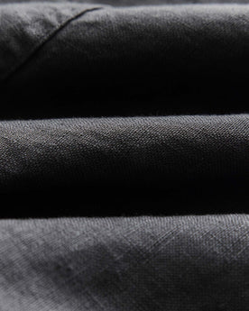 material shot of the fabric on The Apres Short in Faded Black Hemp, Bottoms by Taylor Stitch
