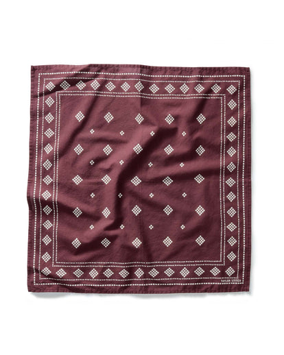 flatlay of The Bandana in Dried Cherry Diamond