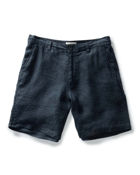 flatlay of The Easy Short in Navy Linen, Bottoms by Taylor Stitch