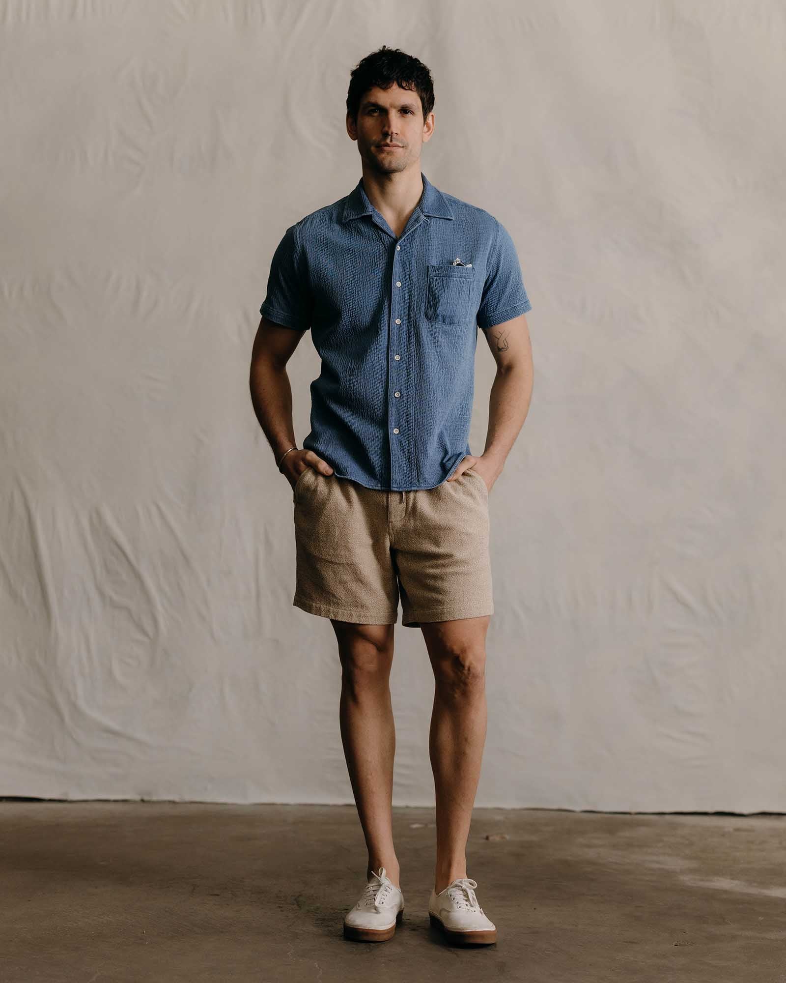 【INCHANT ME】Linen Selvige Half-length Shorts Knitted Scallop Edge Shorts White | NA-KD
