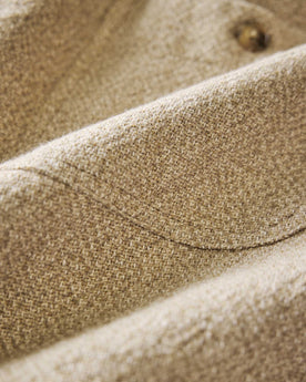 material shot of the fabric on The Apres Short in Oat Linen Tweed, Bottoms by Taylor Stitch