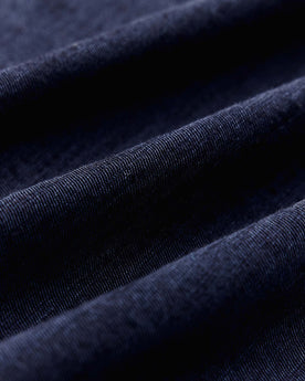 material shot of the fabric on The Organic Cotton Tee in Rinsed Indigo, Knits by Taylor Stitch
