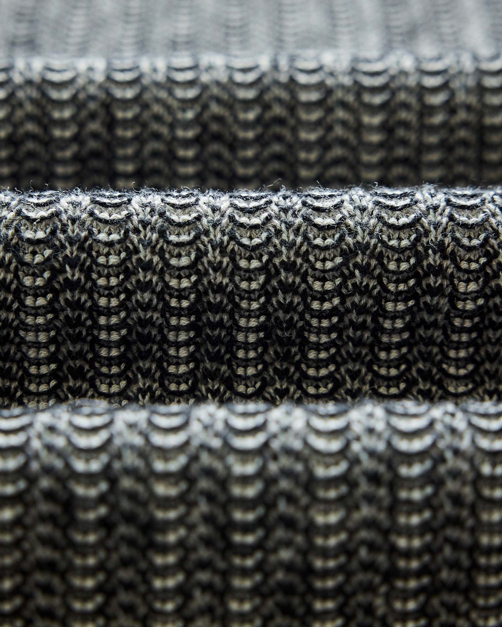 fabric shot of The Valencia Sweater Polo in Coal Scallop, Knits by Taylor Stitch