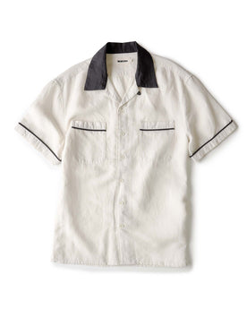 flatlay of The Weber Shirt in Vintage White, Wovens by Taylor Stitch