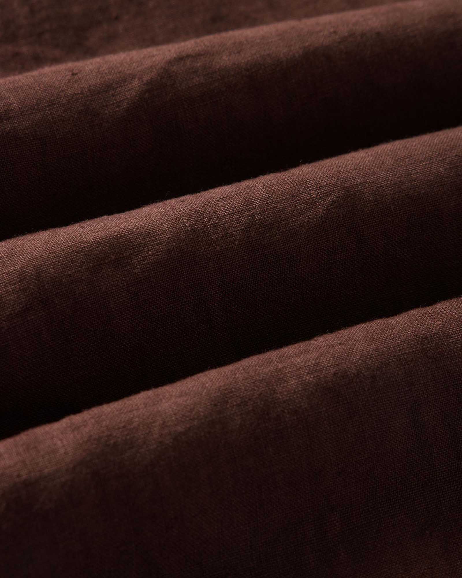 material shot of the fabric on The Apres Short in Burgundy Hemp, Bottoms by Taylor Stitch