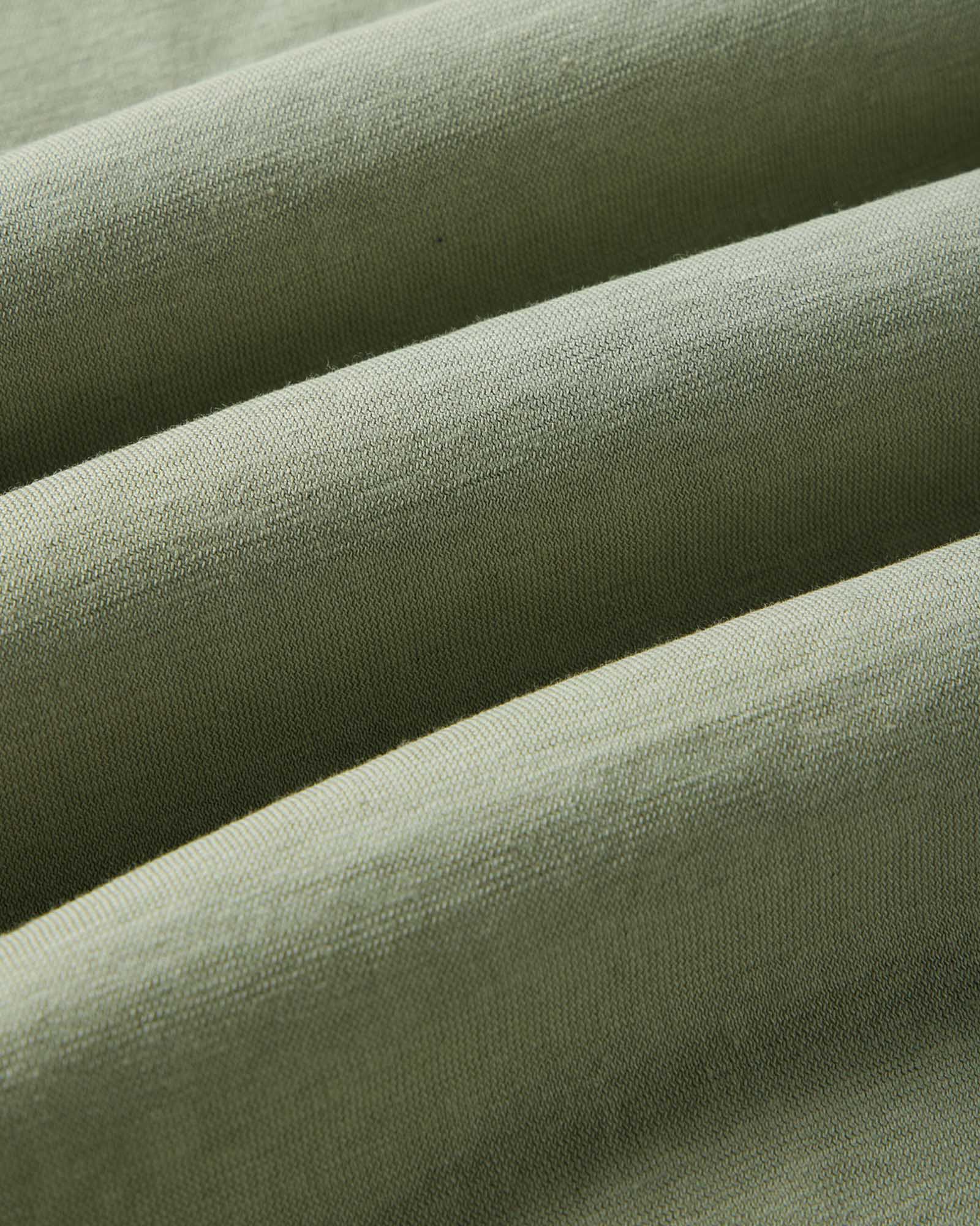 material shot of the fabric on The Cotton Hemp Tee in Sage, Knits by Taylor Stitch