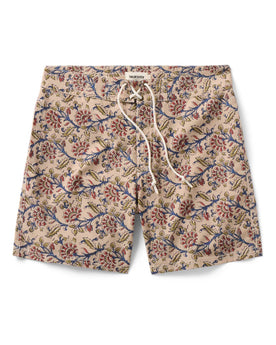 flatlay of The Drift Boardshort in Ivory Floral, Bottoms by Taylor Stitch