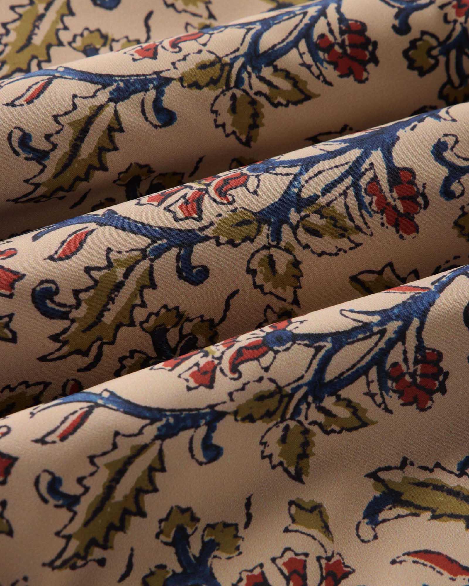 material shot of the fabric on The Drift Boardshort in Ivory Floral, Bottoms by Taylor Stitch