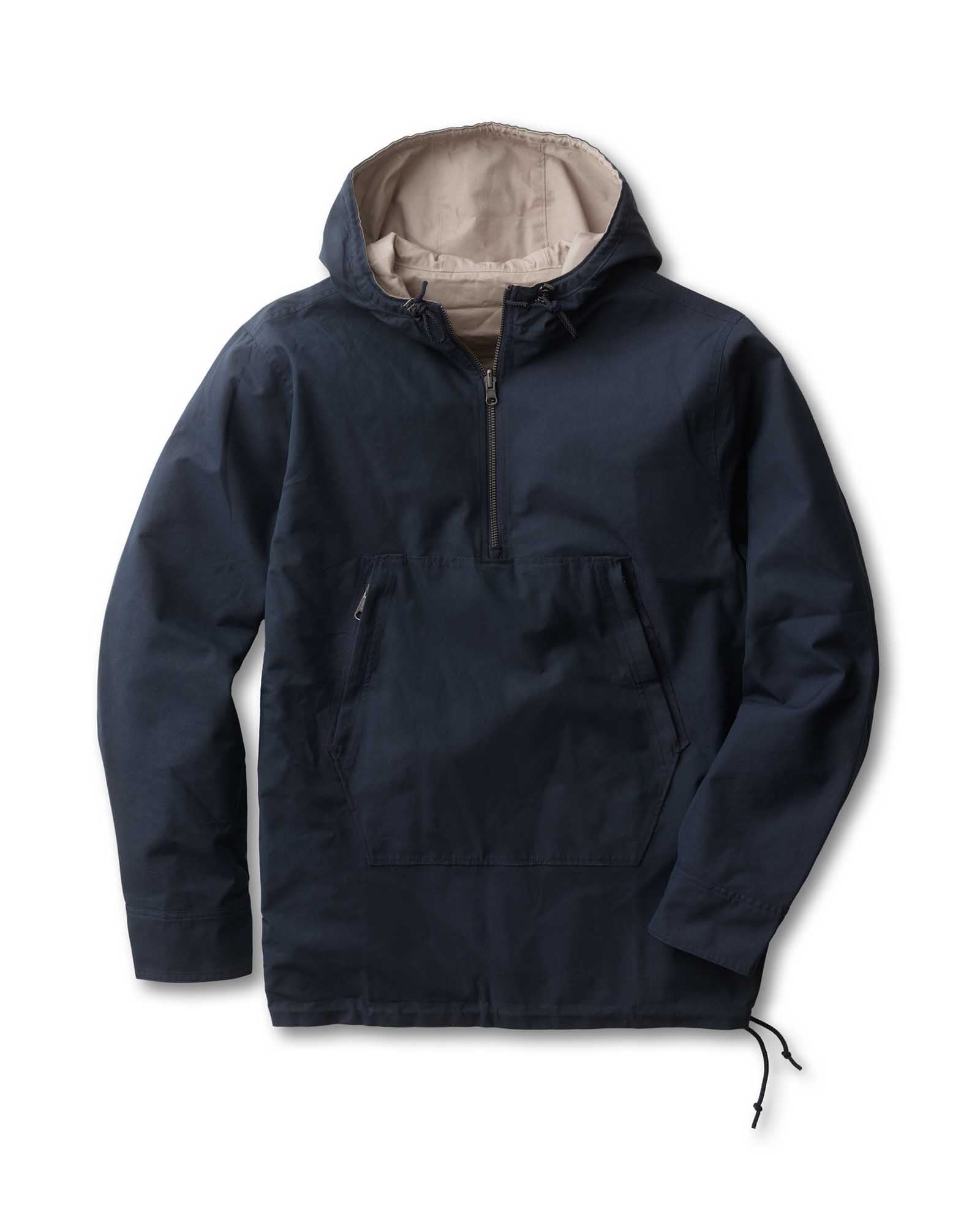 flatlay of The Squall Anorak in Navy Twill, Outerwear by Taylor Stitch