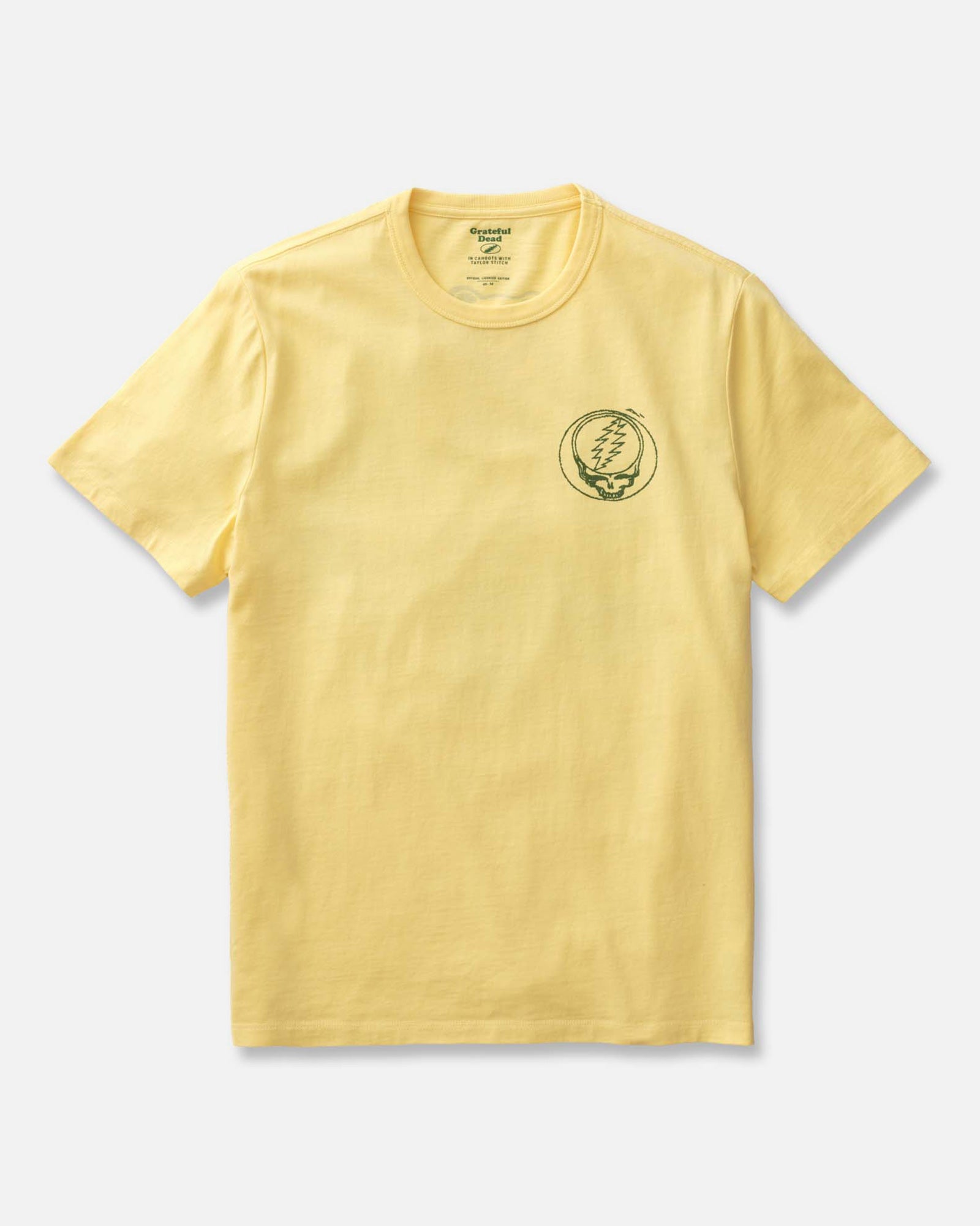 The Organic Cotton Tee in Lemon Stamp: Featured Image, Knits by Taylor Stitch