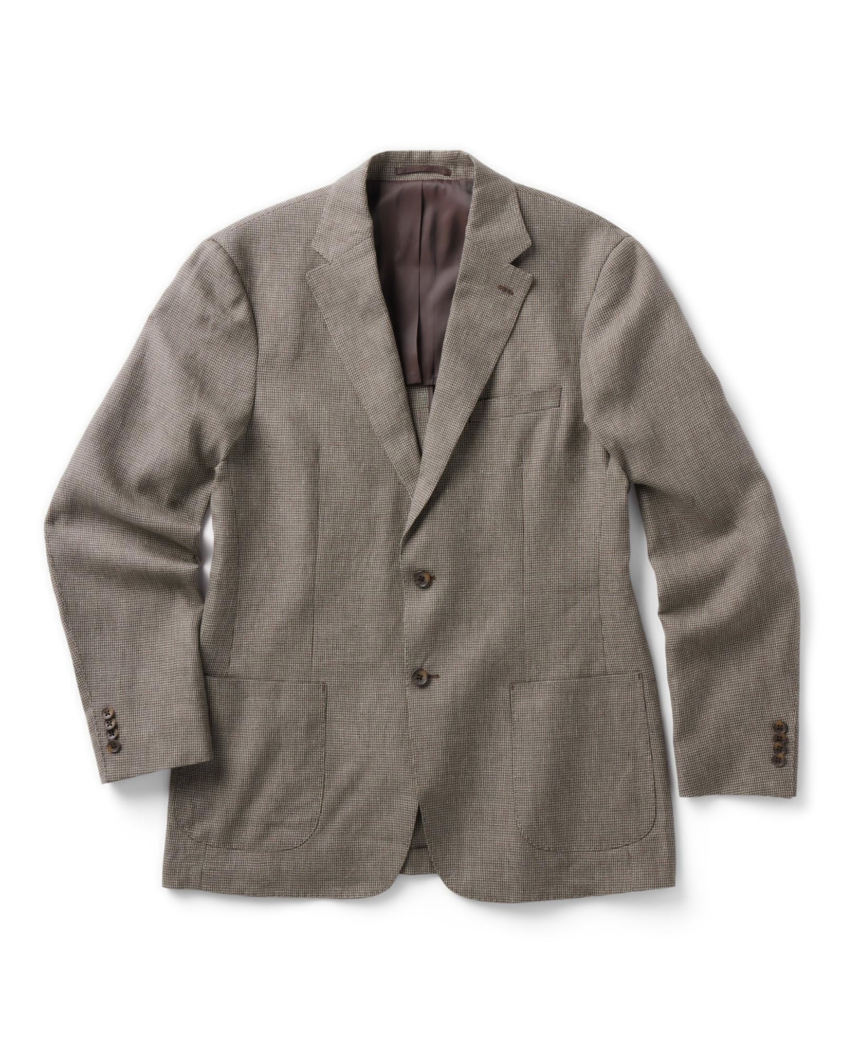 flatlay of The Stevens Sportcoat in Morel Micro Check, Outerwear by Taylor Stitch