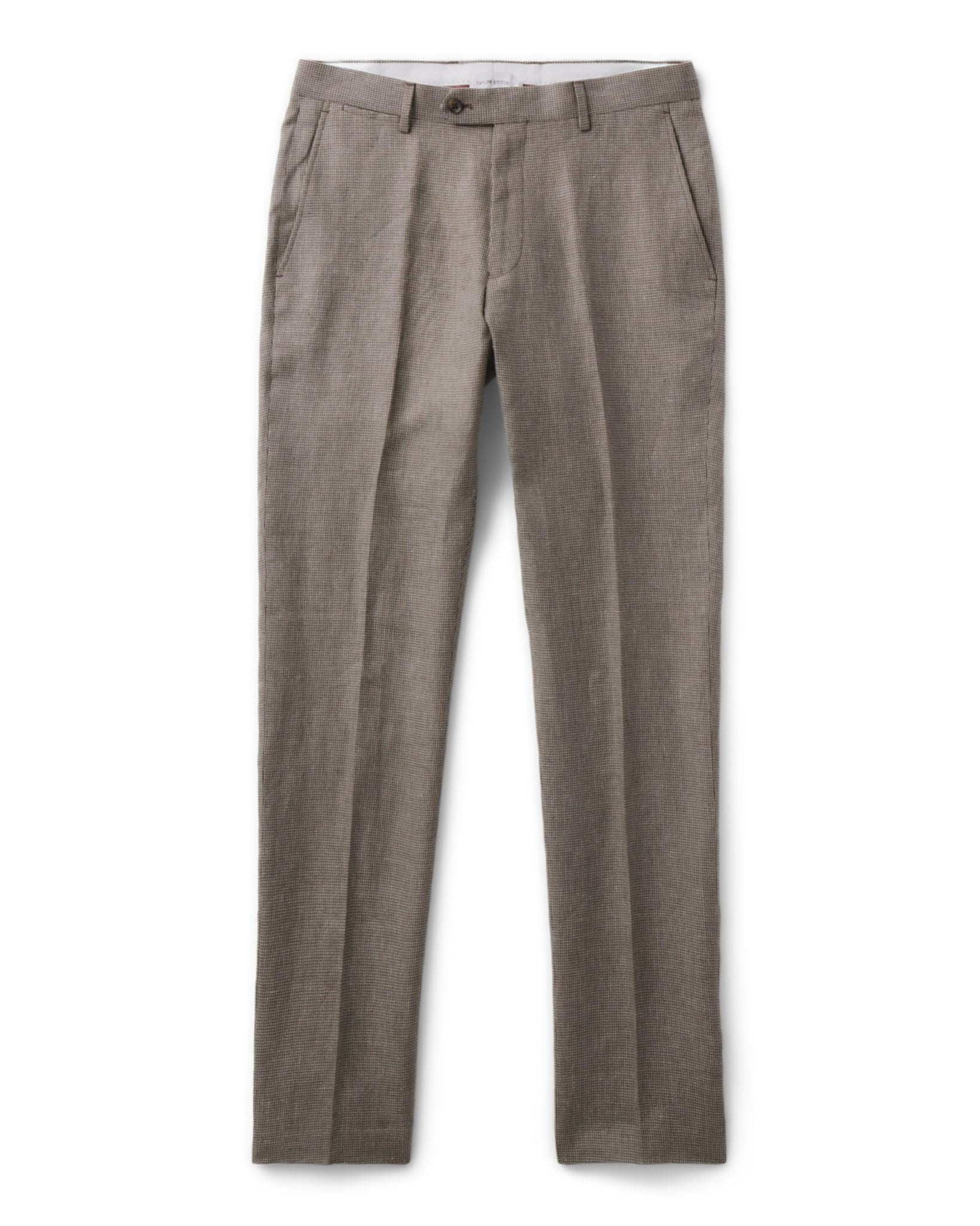 flatlay of The Stevens Trouser in Morel Micro Check, Bottoms by Taylor Stitch