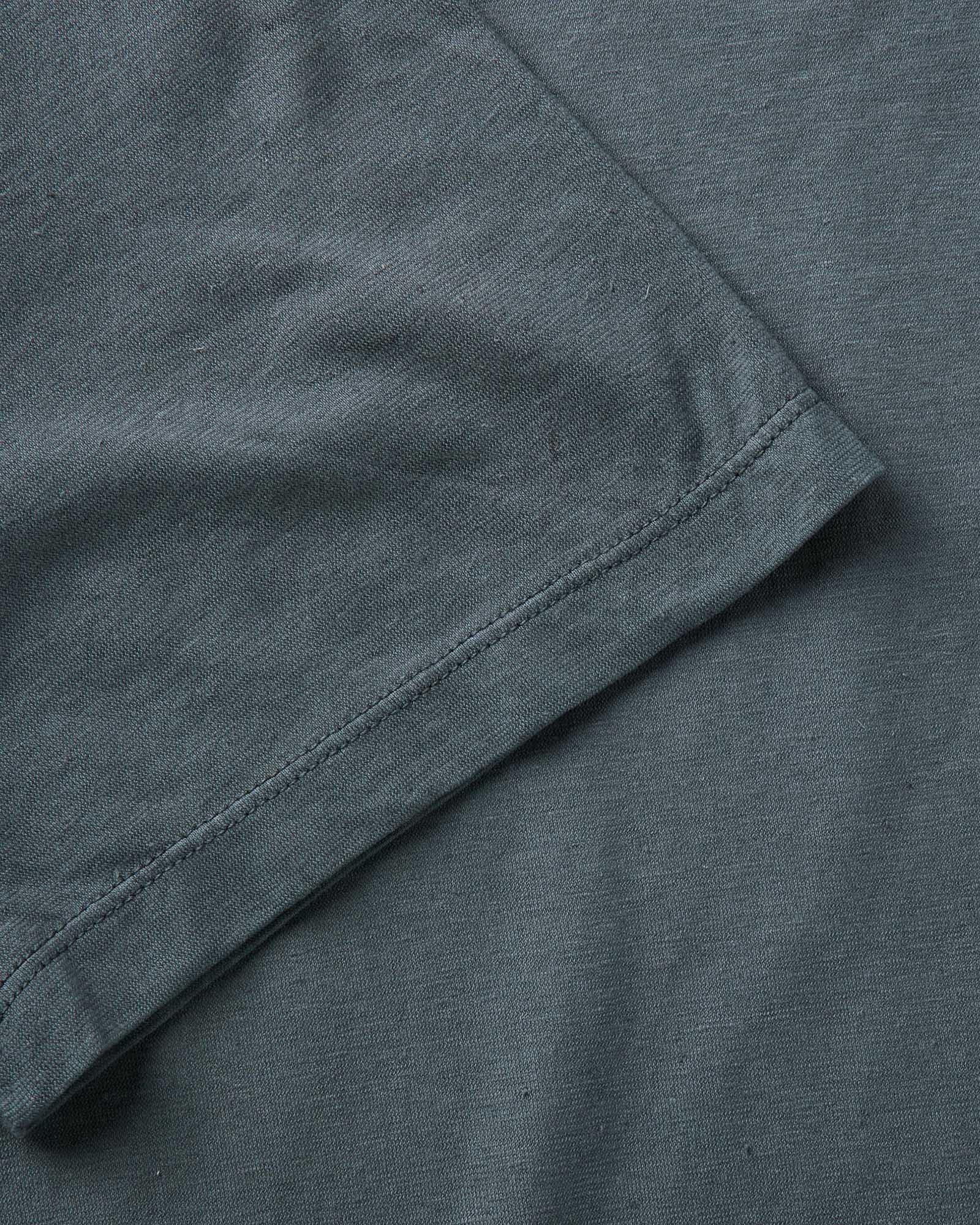 material shot of the sleeve on The Cotton Hemp Tee in Navy, Knits by Taylor Stitch