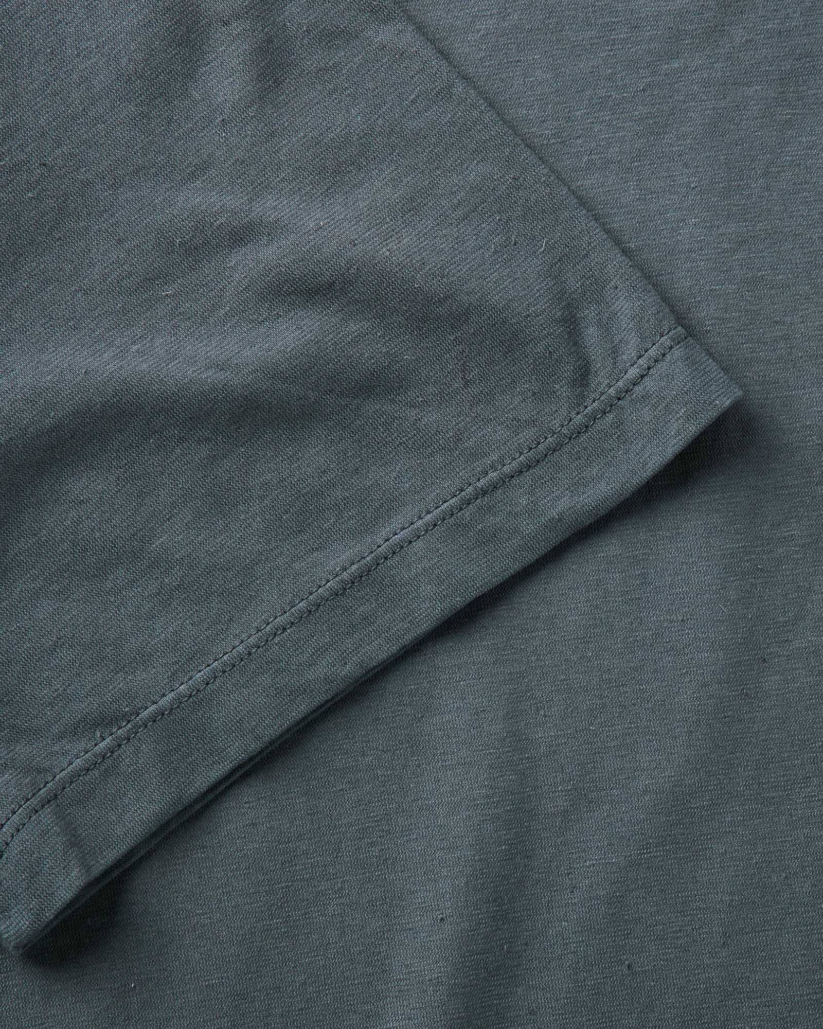 material shot of the sleeve on The Cotton Hemp Tee in Navy, Knits by Taylor Stitch