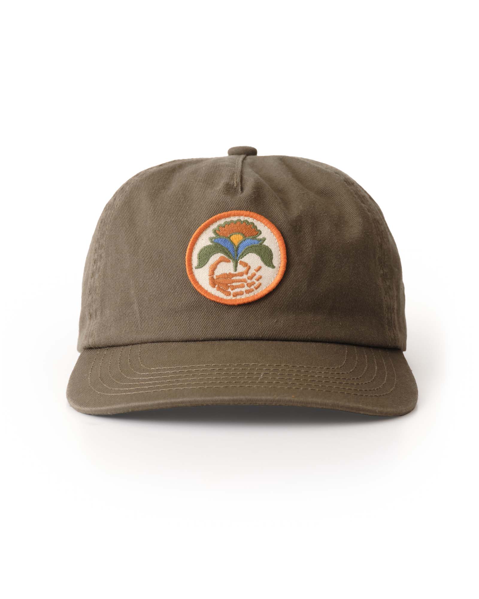 front image of The Mercer Cap in Bud Green Twill, Accessories by Taylor Stitch