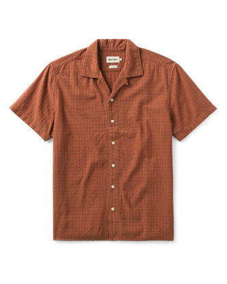 flatlay of The Davis Shirt in Driftwood Eyelet