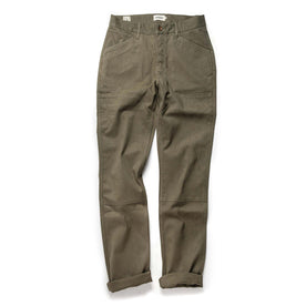 flatlay of The Chore Pant in Stone Boss Duck, in full, Bottoms by Taylor Stitch