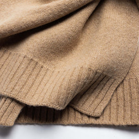 material shot of the texture on The Lodge Scarf in Camel