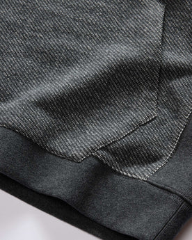 material shot of the pocket on The Briggs Pullover in Coal French Terry Twill Knit, Knits by Taylor Stitch