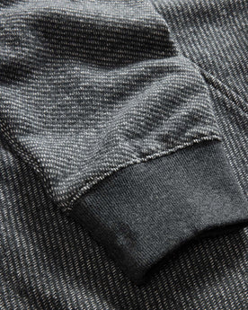 material shot of the pocket cuffs on The Briggs Pullover in Coal French Terry Twill Knit, Knits by Taylor Stitch