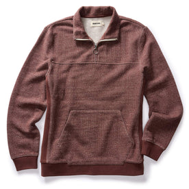 The Briggs Pullover in Merlot French Terry Twill Knit - featured image