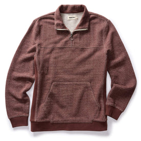 flatlay of The Briggs Pullover in Merlot French Terry Twill Knit