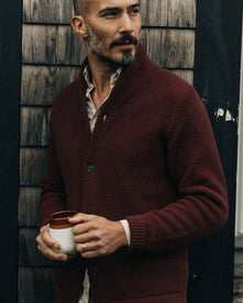 The Crawford Sweater in Black Cherry - featured image