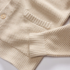 material shot of the sleeves on The Crawford Sweater in Marled Natural