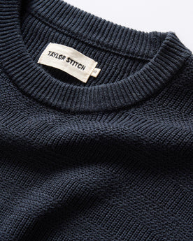 material shot of The Hugo Sweater in Navy, Knits by Taylor Stitch