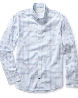 flatlay of The Jack in Blue Fade Plaid, Wovens by Taylor Stitch