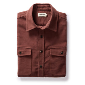The Maritime Shirt Jacket in Black Cherry Moleskin - featured image