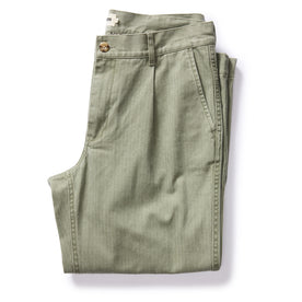 The Matlow Pant in Dried Sage Pigment Herringbone - featured image