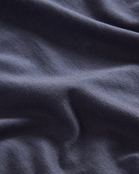 material shot of the fabric on The Organic Cotton Henley in Navy, Knits by Taylor Stitch