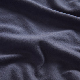 material shot of the fabric on The Organic Cotton Henley in Navy