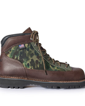 material shot of the side of The Ridge Boot in Painted Camo, Footwear by Taylor Stitch