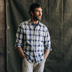 The Frontier Shirt in Indigo Shadow Plaid - featured image