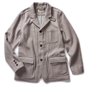The Gibson Jacket in Heathered Oat Nep Herringbone - featured image