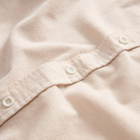 material shot of the buttons on The Jack in Oat Heathered Pincord