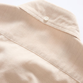 material shot of the back collar on The Jack in Oat Heathered Pincord