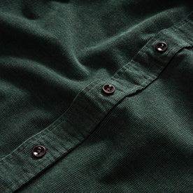 material shot of the buttons on The Jack in Pine Heathered Pincord