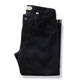 flatlay of The Slim Jean in Black Nihon Menpu Selvage